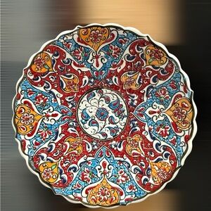 Vibrant Floral Ceramic Plate